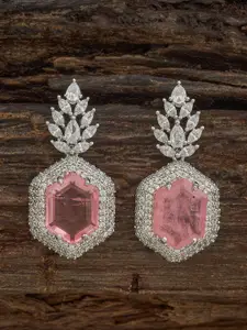 Kushal's Fashion Jewellery Gold-Embellished Bridal Cubic Zirconia Teardrop Shaped Pendants