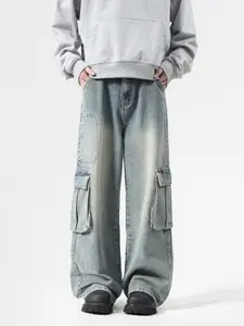 StyleCast Men Cotton Baggy Light Fade Jeans