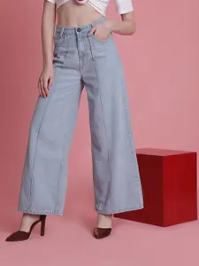 Bene Kleed Women Cotton Wide Leg High-Rise Jeans