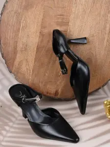 Jove Women PU Slim Heeled Pumps