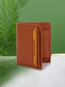 Provogue Men Printed Brand Logo PU Two Fold Wallet