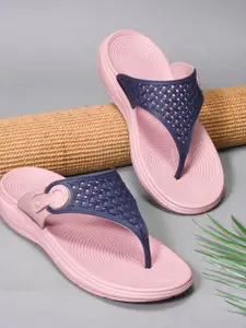 Slipover Women Self Design Thong Flip-Flops