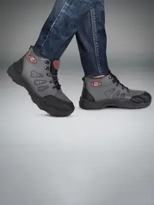 DRACKFOOT Men Leather Running Non-Marking Shoes