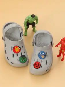 Yellow Bee Boys Avengers Charms Clogs