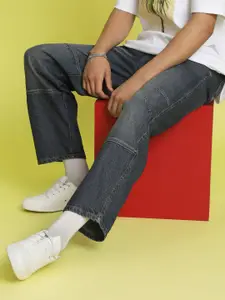 Bene Kleed Men Mid-Rise Tinted Baggy Cotton Jeans