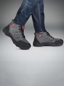 DRACKFOOT Men Leather Running Non-Marking Shoes