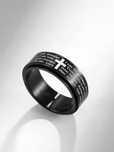 The Roadster Lifestyle Co. Stainless Steel Cross Tough Bikers Ring