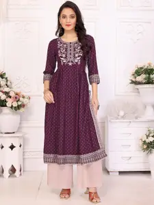 Rangita Floral Embroidered Thread Work Straight Kurta