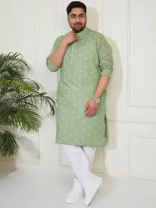 VASTRAMAY Straight Pure Cotton Kurta With Pyjama