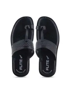 FLITE Men Embellished Gladiators with Bows Flip Flops