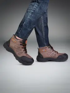 PENNEN Men Leather Running Non-Marking Shoes