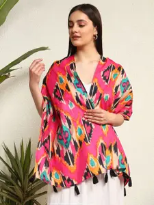 HANDICRAFT PALACE Women Ikat Hand Block Printed Scarf