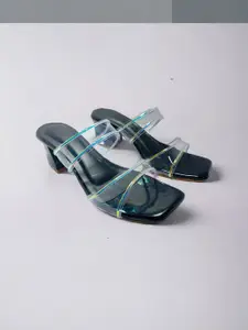 FABBMATE Women Square Toe Block Heels