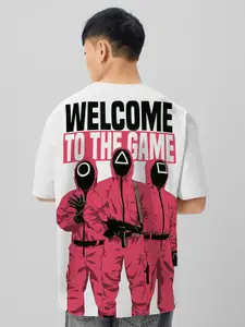 The Souled Store Men Graphic Printed Round Neck Cotton Oversized T-shirt