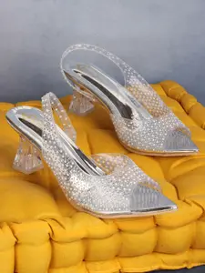 Denill Embellished Kitten Heel Sandals