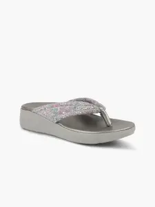 MEDIFEET Women Printed Open Toe Flats