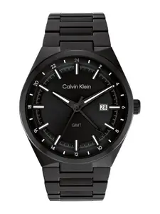 Calvin Klein Distinguish Men Black Dial & Stainless Steel Straps Analogue Watch 25200490