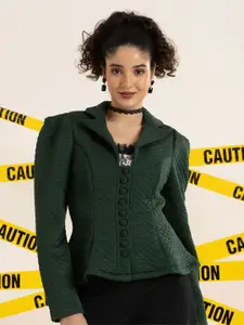 TANDUL Women Notched Lapel Collar Single-Breasted Blazer