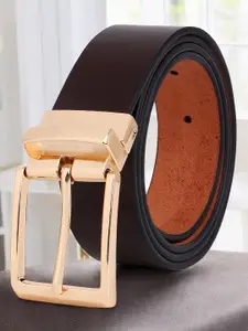 LOOPA Men Textured Leather Reversible Formal Belt