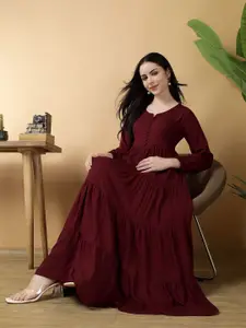 BAESD Women Fit & Flare Maxi Dress