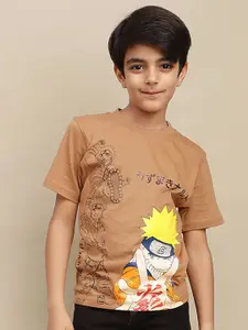 Kids Ville Boys Naruto Anime Printed Pure Cotton T-Shirt