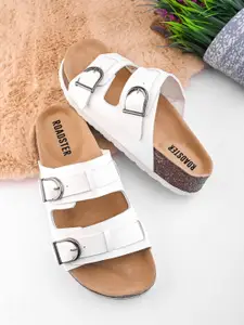 The Roadster Lifestyle Co Women Open Toe Flats With Buckles