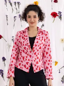 TANDUL Graphic Printed Lapel Collar Blazer
