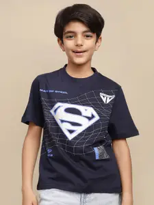 Kids Ville Boys Superman Printed Pure Cotton T-Shirt
