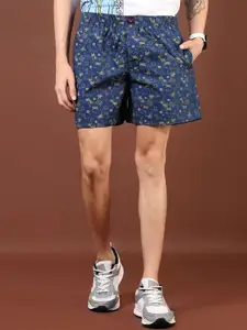 V-Mart Men Printed High-Rise Shorts