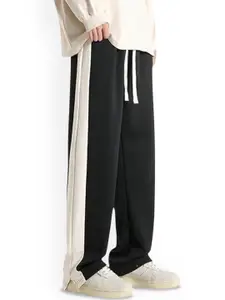 SAKHWALA Men Striped Straight Fit Track Pants