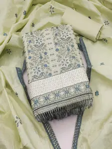 Peachmode Floral Embroidered Pure Cotton Unstitched Dress Material