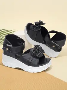 GNX Girls Embellished Open Toe Flats