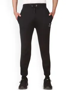 FABSTIEVE Men Brand Logo Printed Cotton Slim Fit Mid Rise Joggers