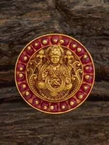 Kushal's Fashion Jewellery Gold-Plated Artificial Beads Beaded Antique Finger Ring