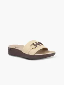 MEDIFEET Women Open Toe Flats with Buckles