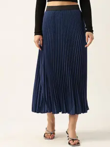 OTABU  A-Line Pleated Midi Skirt