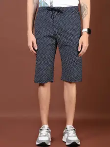 V-Mart Men Printed High-Rise Shorts