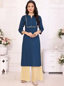 Rangita Floral Embroidered Straight Kurta