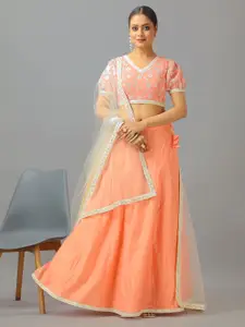 Ethnovog Floral Printed Lehenga & Blouse With Dupatta