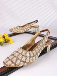 Anouk Women Embellished Block Heel Pumps