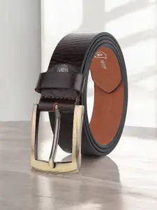 LOOPA Men Textured Leather Formal Belt