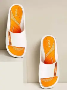 FLITE Men Colourblocked Open Toe Flip Flops with Laser Cuts