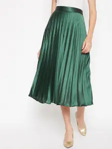 OTABU Women A-Line Pleated Midi Skirts