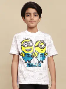Kids Ville Boys Minion Printed Pure Cotton T-Shirt