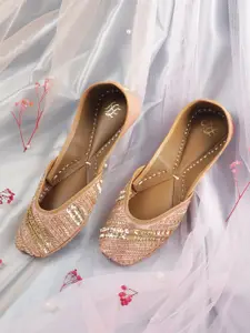 House of Pataudi Sequin Embellished Mojaris