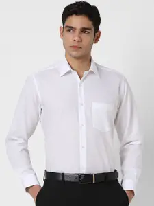 Van Heusen Horizontal Striped Spread Collar Cotton Formal Shirt