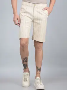 Crimsoune Club Men Striped Slim Fit Cotton Chino Shorts