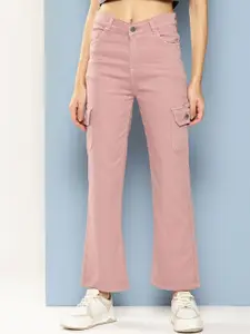 CORSICA Women Cotton Regular Fit Mid-Rise Low Distress Jeans