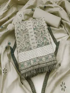 Peachmode Floral Embroidered Pure Cotton Unstitched Dress Material