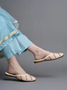 Shoetopia Women Ethnic Mules  Embroidered Flats